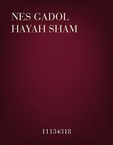 Nes Gadol Hayah Sham SAB choral sheet music cover